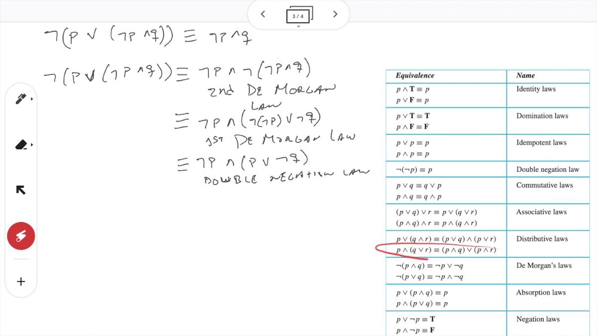 'Video thumbnail for Propositional equivalences'