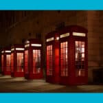 Cabines telefônicas em Londres