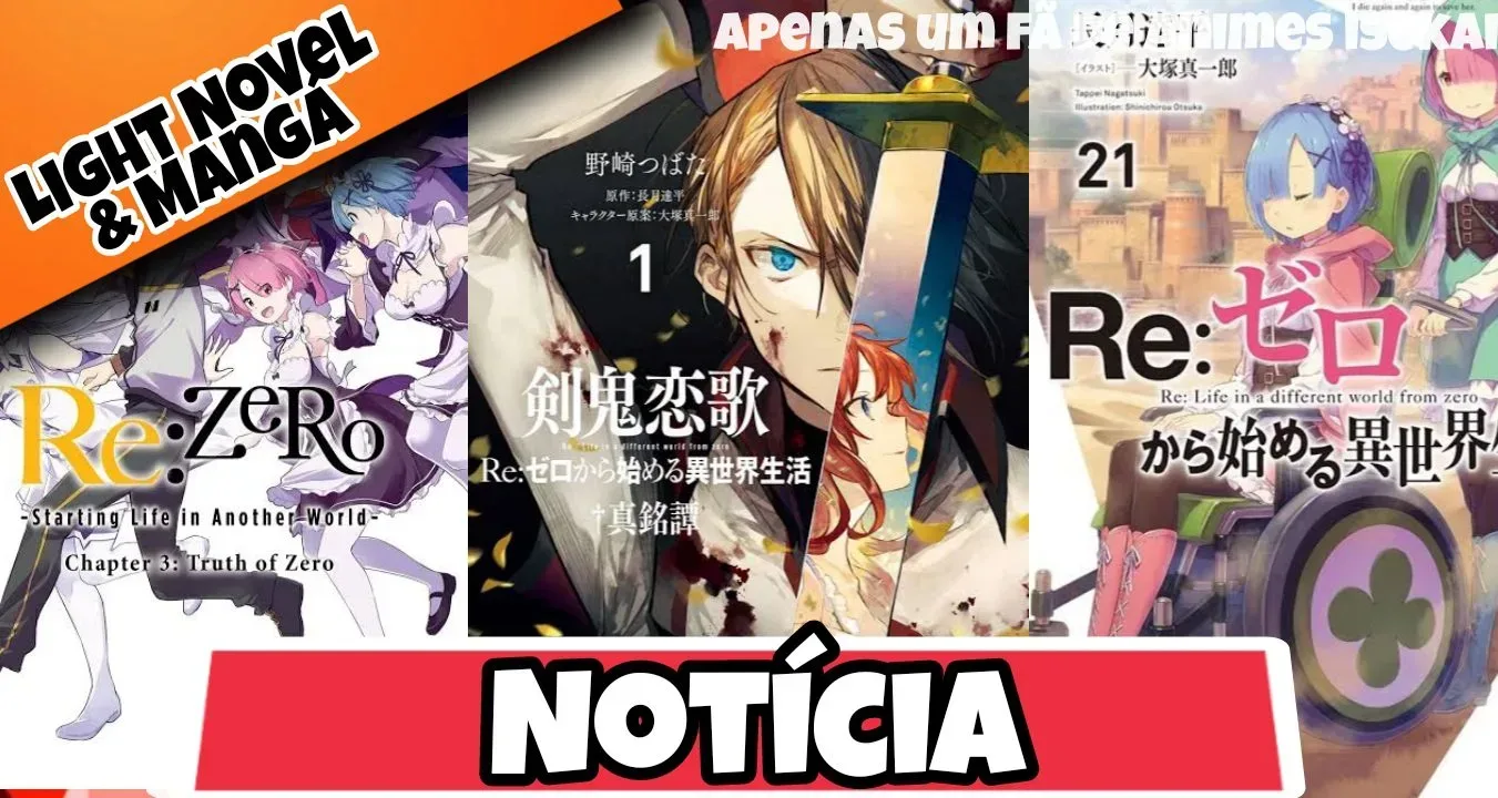 “Re:Zero” tem mais de 11 milhões de cópias em circulação — Apenas um fã de animes isekai