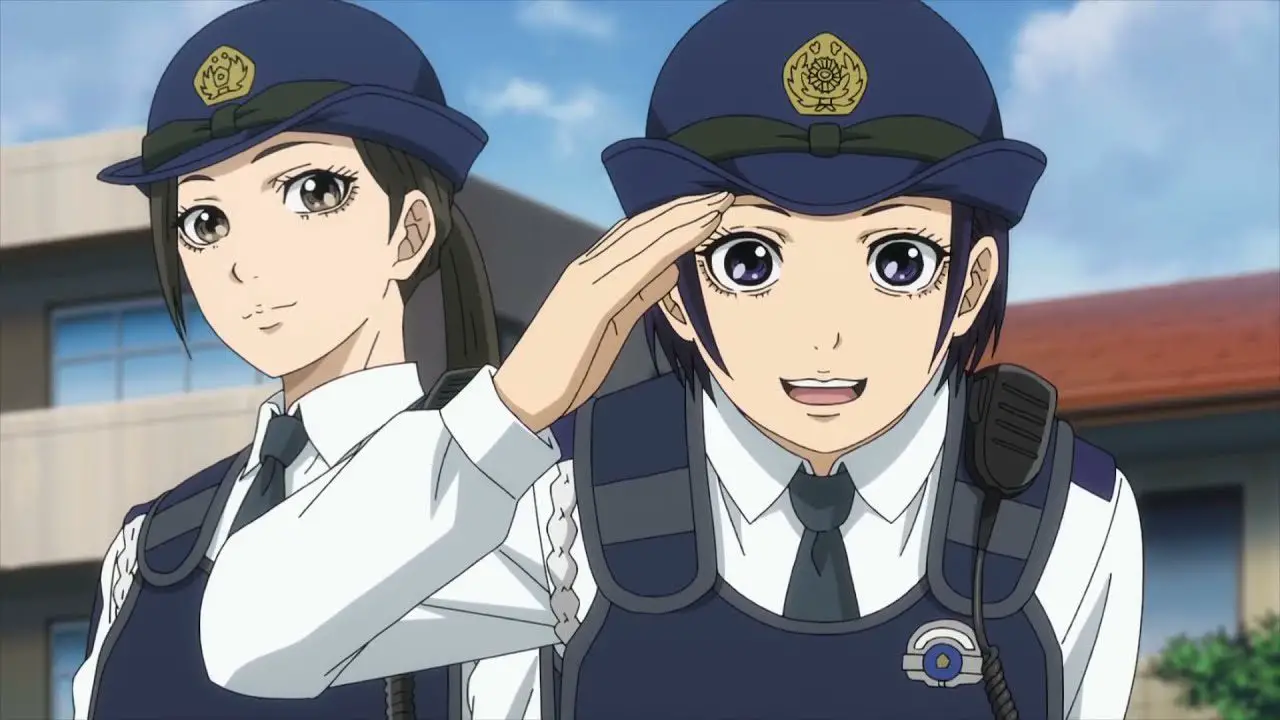 Anime de comédia com policial