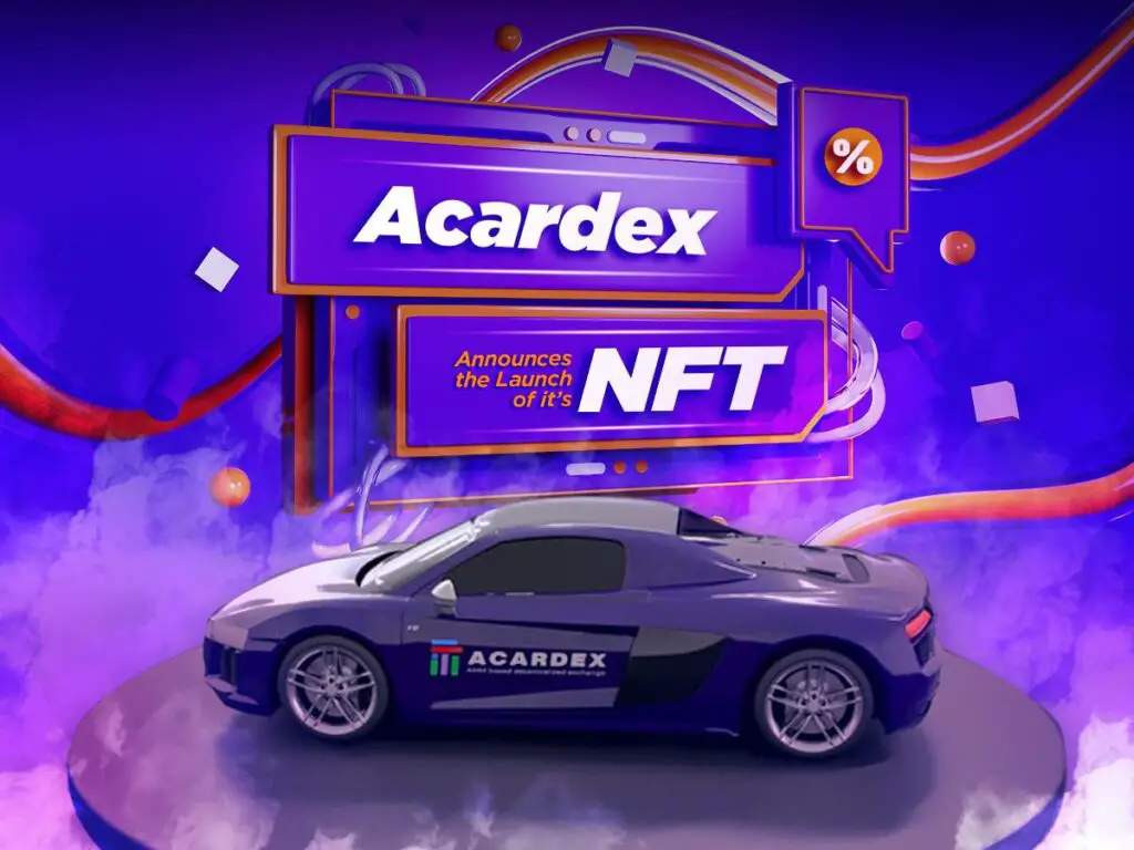 Cardano Defi Acardex launches car NFTs