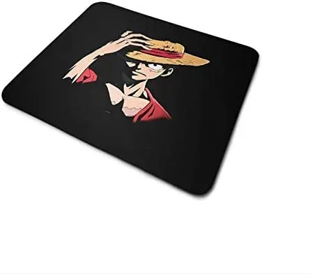 Mouse Pad One Piece Luffy Fundo Preto