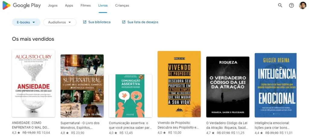 Google Play Books também possui livros gratuitos.