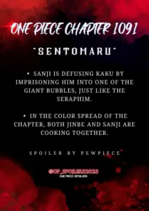 One Piece Chapter 1091 spoilers reveal action and collaboration between Sanji and Jinbe