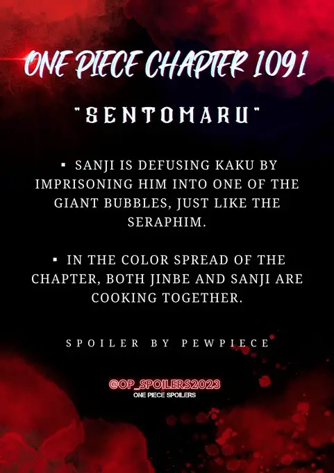 One Piece Chapter 1091 spoilers reveal action and collaboration between Sanji and Jinbe
