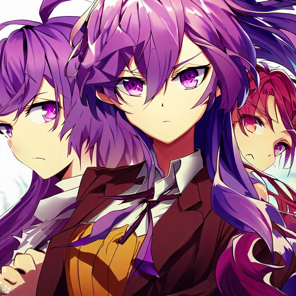 Personagens com cabelo roxo nos animes: A cor da magia e do poder.