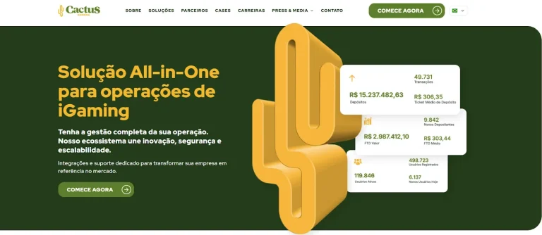 Cactus Gaming aposta em site remodelado para acelerar atendimentos
