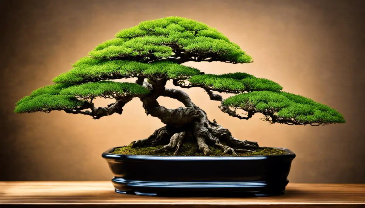 Imagem de um Bonsai Japonês em um vaso, representando a beleza e cuidado necessários para o cultivo de um Bonsai japonês.